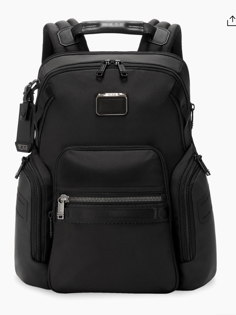 Tumi Black Alpha Black Navigation Backpack NEW